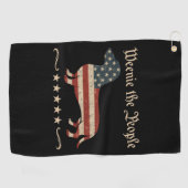 Würstchen Die Menschen Dackel 4. Juli Golfhandtuch (Horizontal)