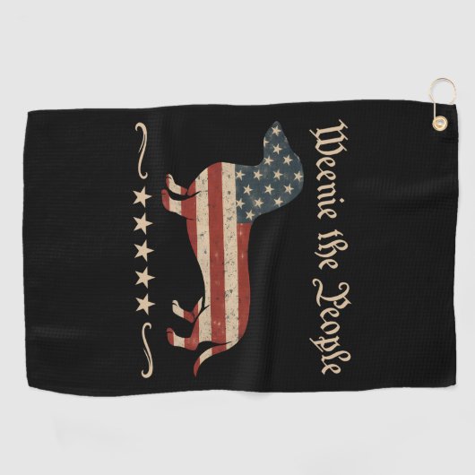 Würstchen Die Menschen Dackel 4. Juli Golfhandtuch (Horizontal)