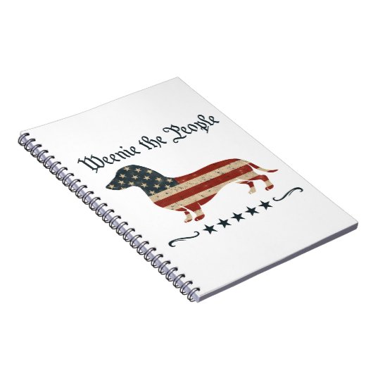 Würstchen Die Menschen Dackel 4. Juli Notizblock (Rechte Seite)