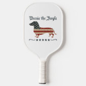 Würstchen Die Menschen Dackel 4. Juli Pickleball Schläger (Rückseite)