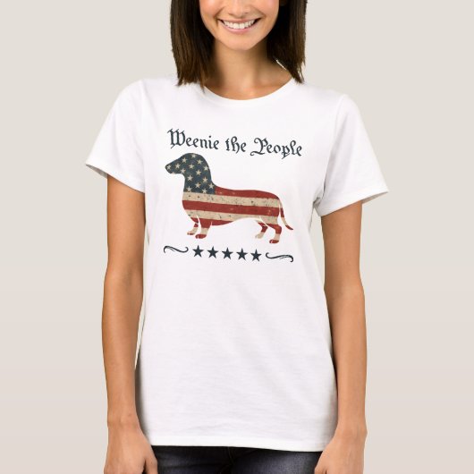 Würstchen Die Menschen Dackel 4. Juli T-Shirt (Vorderseite)
