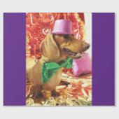 Würstchen Dog Birthday Geschenkwrap Geschenkpapier (Flach)