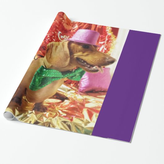 Würstchen Dog Birthday Geschenkwrap Geschenkpapier (Ungerollt)