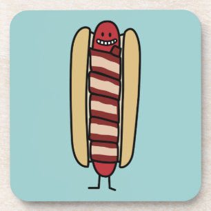 Würstchen eingewickelt im Speck Untersetzer