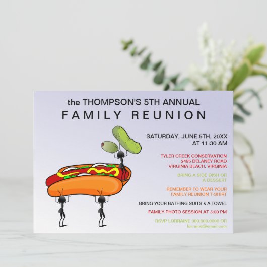 Würstchen-, Essiggurken-u. Einladung (Stehend Vorderseite)