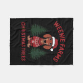 Würstchen Farms Dackel Weihnachtsbaumen Dackel Hun Fleecedecke (Vorderseite (Horizontal))