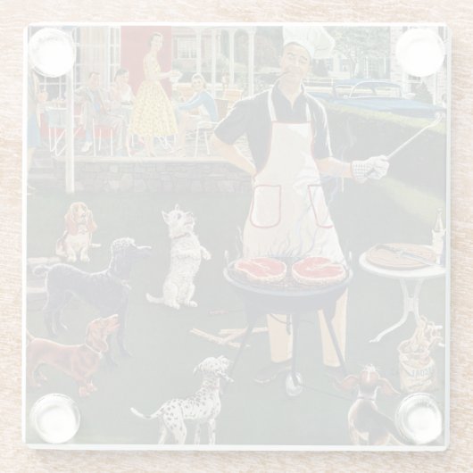 Würstchen Glasuntersetzer (Rückseite)