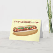 Würstchen-Gruß-Karte Karte (Vorderseite)