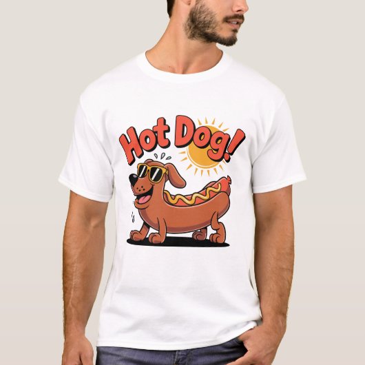Würstchen Hot-Dog Vibes T-Shirt (Vorderseite)
