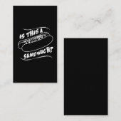 Würstchen ist dieser ein Sandwich - lustiger Visitenkarte (Vorne/Hinten)