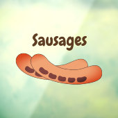 Würstchen lustiges Schild mit individualisierbarem (Blatt 3)