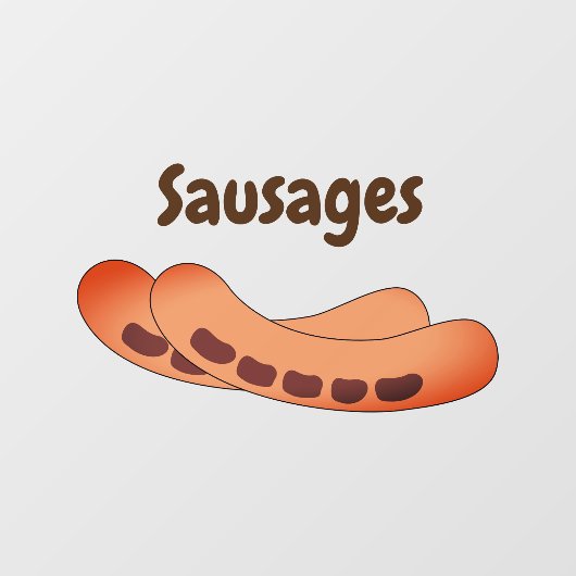 Würstchen lustiges Schild mit individualisierbarem (Blatt)