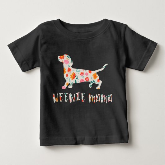 Würstchen Mama Dackel Baby T-shirt (Vorderseite)