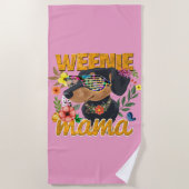 WÜRSTCHEN MAMA DACKEL BEACH TOWEL STRANDTUCH (Vorderseite)