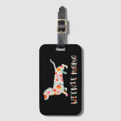 Würstchen Mama Dackel Gepäckanhänger (Vorderseite Vertikal)