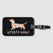 Würstchen Mama Dackel Gepäckanhänger (Vorderseite (Horizontal))