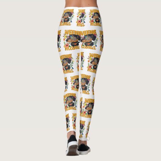 Würstchen Mama Dackel Leggings (Rückseite)