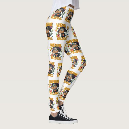 Würstchen Mama Dackel Leggings (Rechts)
