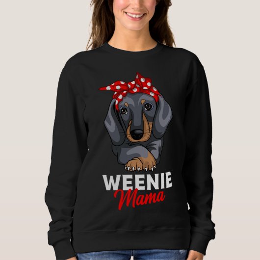 Würstchen Mama Funny Dackel Lover Weiner Dog Gesch Sweatshirt (Vorderseite)