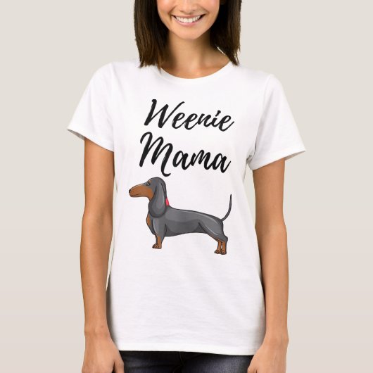 Würstchen Mama Funny Dackel Lover Weiner Dog Gesch T-Shirt (Vorderseite)