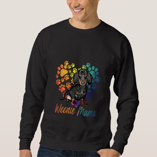 Würstchen Mama Funny Dackel Lover Wurst D Sweatshirt (Vorderseite)