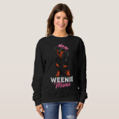 Würstchen Mama Niedlich Dackel Lover Weiner Dog Sweatshirt (Vorne ganz)