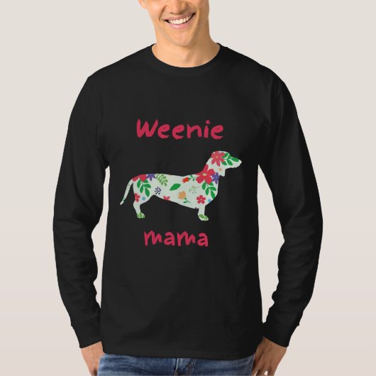 Würstchen Mama Wire Hhaariger Dackel Hund T-Shirt (Vorderseite)