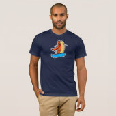 Würstchen Man Snowboard T-Shirt (Vorne ganz)