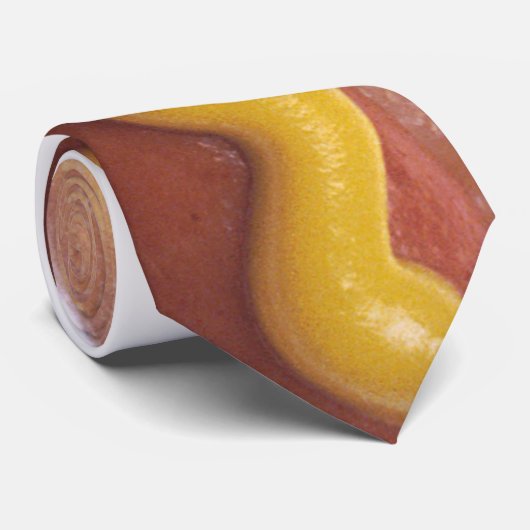 Würstchen mit Senf Krawatte (Gerollt)