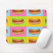 Würstchen mit Ziegeln gedeckter Entwurf Mousepad (Mit Mouse)