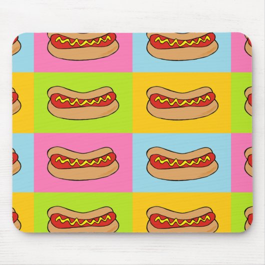 Würstchen mit Ziegeln gedeckter Entwurf Mousepad (Vorne)