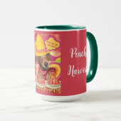 Würstchen Peach Bauer Kaffeepause Tasse (VorderseiteRechts)