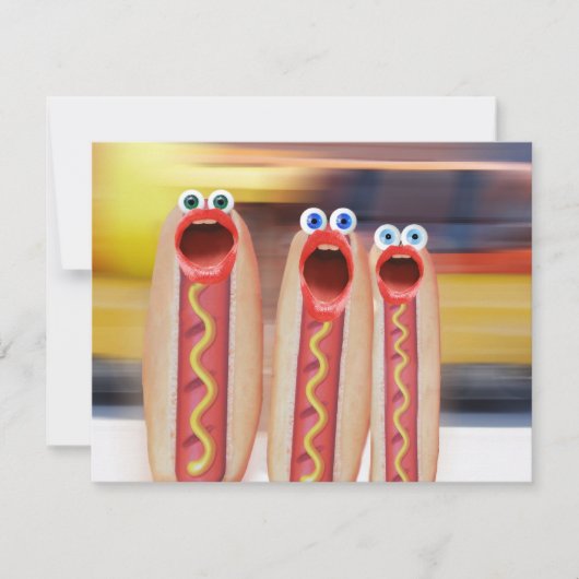 Würstchen People Einladung (Vorderseite)