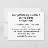 Würstchen People Einladung (Rückseite)