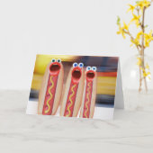 Würstchen People Karte (Gelbe Blume)