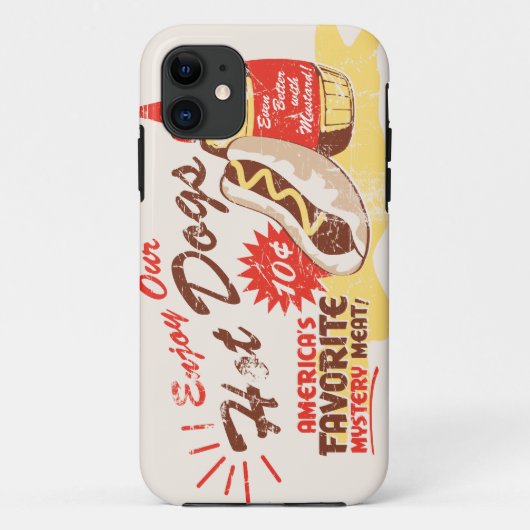Würstchen Retro iPhone Fall Case-Mate iPhone Hülle (Rückseite)