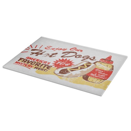 Würstchen-Retro Schneidebrett (Ecke)