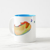 Würstchen-Träume Zweifarbige Tasse (Vorderseite Links)