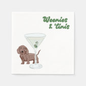 Würstchen- und Martinis-Party Serviette (Vorderseite)