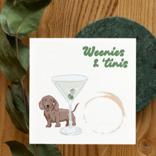 Würstchen- und Martinis-Party Serviette