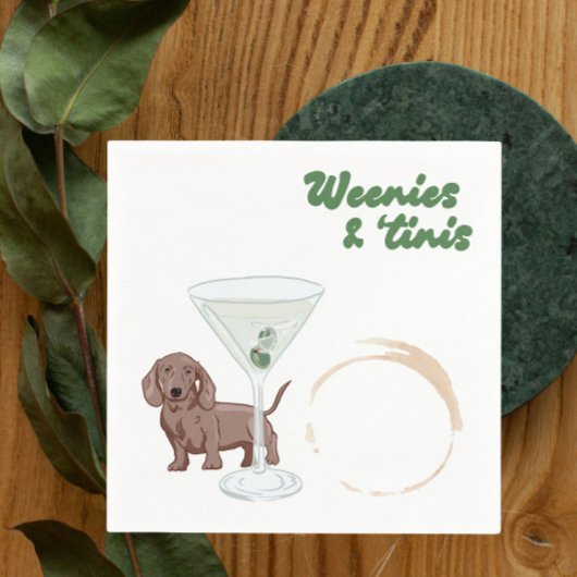Würstchen- und Martinis-Party Serviette