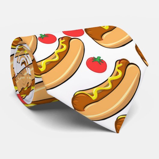 Würstchen-und Tomate-Krawatte Krawatte (Gerollt)