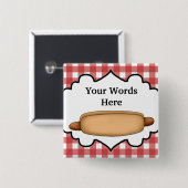 Würstchen-Verkäufer addieren Wortknopf Button (Vorne & Hinten)