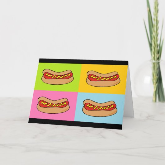 Würstchen-/Wurstgeburtstagskarte Karte (Vorderseite)