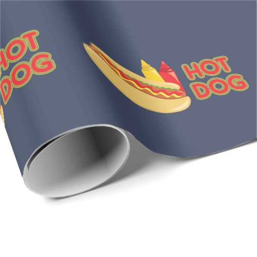 Würstchen-Würze-Muster Geschenkpapier (Rolleneckpunkt)