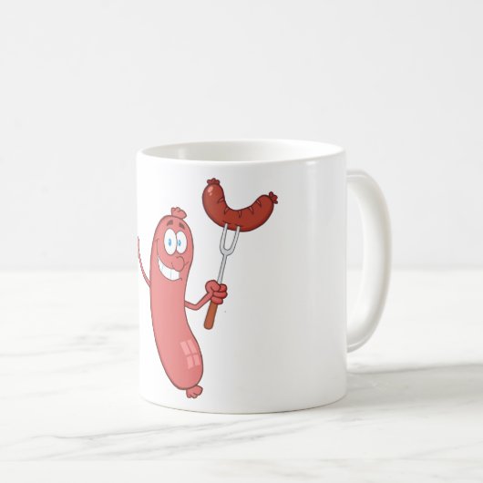 Würste und Bier Kaffeetasse (VorderseiteRechts)