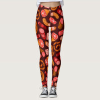 Würste und Fleischmuster Leggings