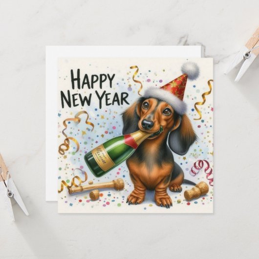 Wurstel-Grußkarte Karte (Vorderseite/Rückseite Beispiel)