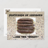 Wurstfleisch, Funny Food Postcard, Postcross, Postkarte (Vorne/Hinten)