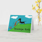 Wursthund Karte (Gelbe Blume)